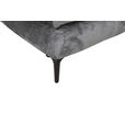 SCHLAFSOFA  mit Liegefunktion, Schlafen auf Sitzhöhe, Rücken echt Chenille Graphitfarben  - Schwarz/Graphitfarben, KONVENTIONELL, Textil/Metall (203/94/96cm) - Carryhome