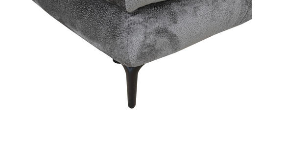 SCHLAFSOFA  mit Liegefunktion, Schlafen auf Sitzhöhe, Rücken echt Chenille Graphitfarben  - Schwarz/Graphitfarben, KONVENTIONELL, Textil/Metall (203/94/96cm) - Carryhome