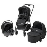 KINDERWAGENSET  - Schwarz, Basics, Textil/Metall - My Baby Lou
