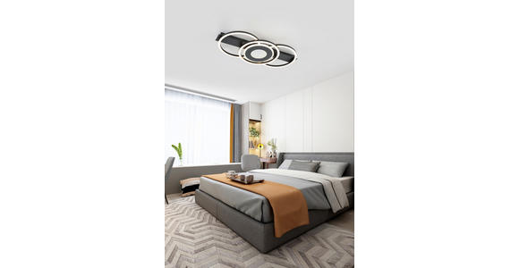 LED-DECKENLEUCHTE 60/28/6,5 cm  - Schwarz, Basics, Kunststoff/Metall (60/28/6,5cm) - Boxxx
