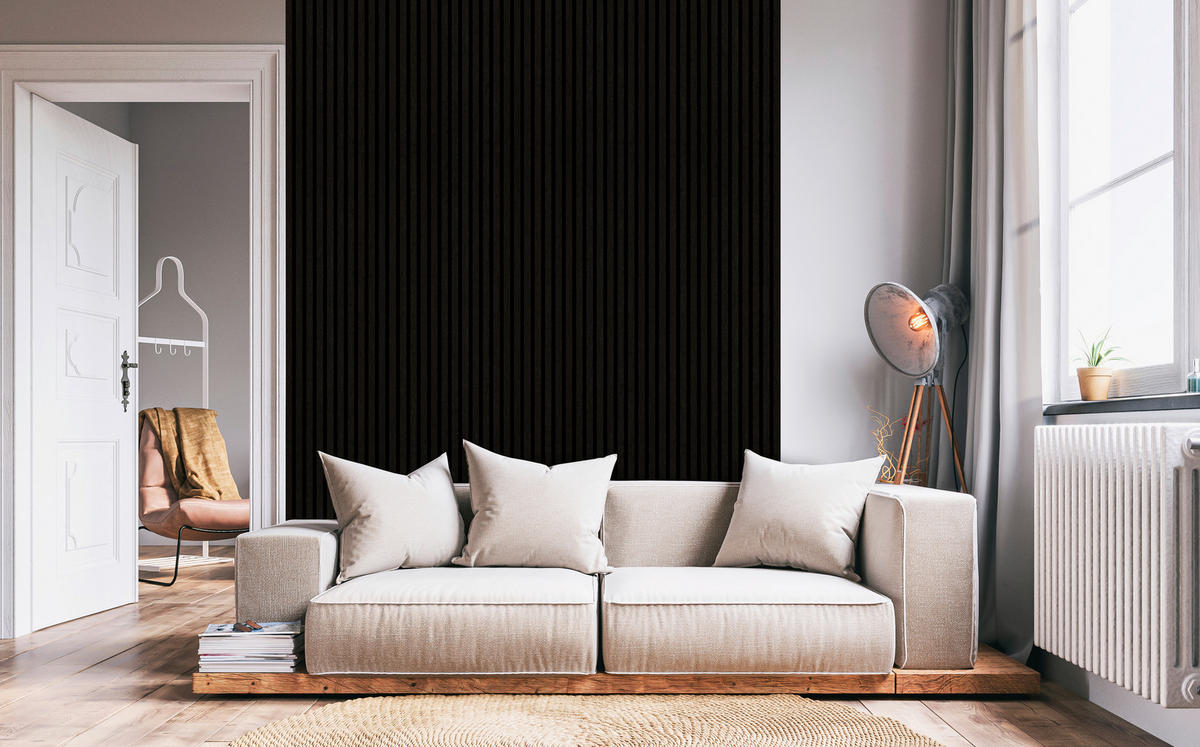 AKUSTIKPANEEL Eiche lackiert 57.25/1.9/267 cm  - Eichefarben, KONVENTIONELL, Holzwerkstoff/Textil (57.25/1.9/267cm)