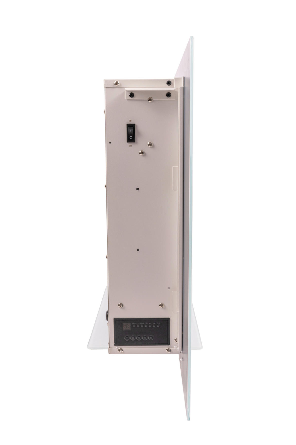 ELEKTROKAMIN - Weiß, Basics, Glas/Metall (128/61/26cm)