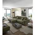 ECKSOFA in Feincord Sandfarben  - Sandfarben/Schwarz, Design, Textil/Metall (207/293cm) - Dieter Knoll