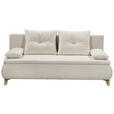 SCHLAFSOFA Webstoff Creme  - Eichefarben/Creme, Design, Kunststoff/Textil (202/94/104cm) - Carryhome