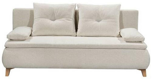 SCHLAFSOFA Webstoff Creme  - Eichefarben/Creme, Design, Kunststoff/Textil (202/94/104cm) - Carryhome