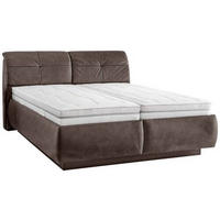 POLSTERBETT Lattenroste, Matratzen Dunkelbraun 180/200 cm  - Dunkelbraun/Schwarz, KONVENTIONELL, Holz/Holzwerkstoff (180/200cm) - Beldomo - Sleep