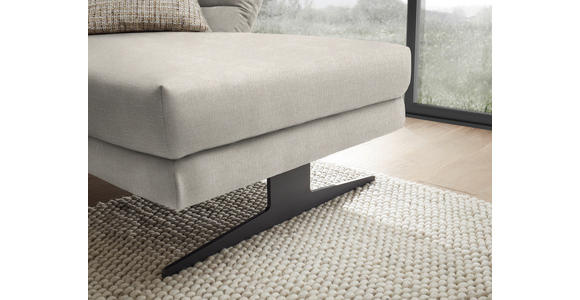 ECKSOFA  in Flachgewebe Naturfarben  279-327/176-217 cm  - Schwarz/Naturfarben, Design, Textil/Metall (279-327/176-217cm) - Dieter Knoll