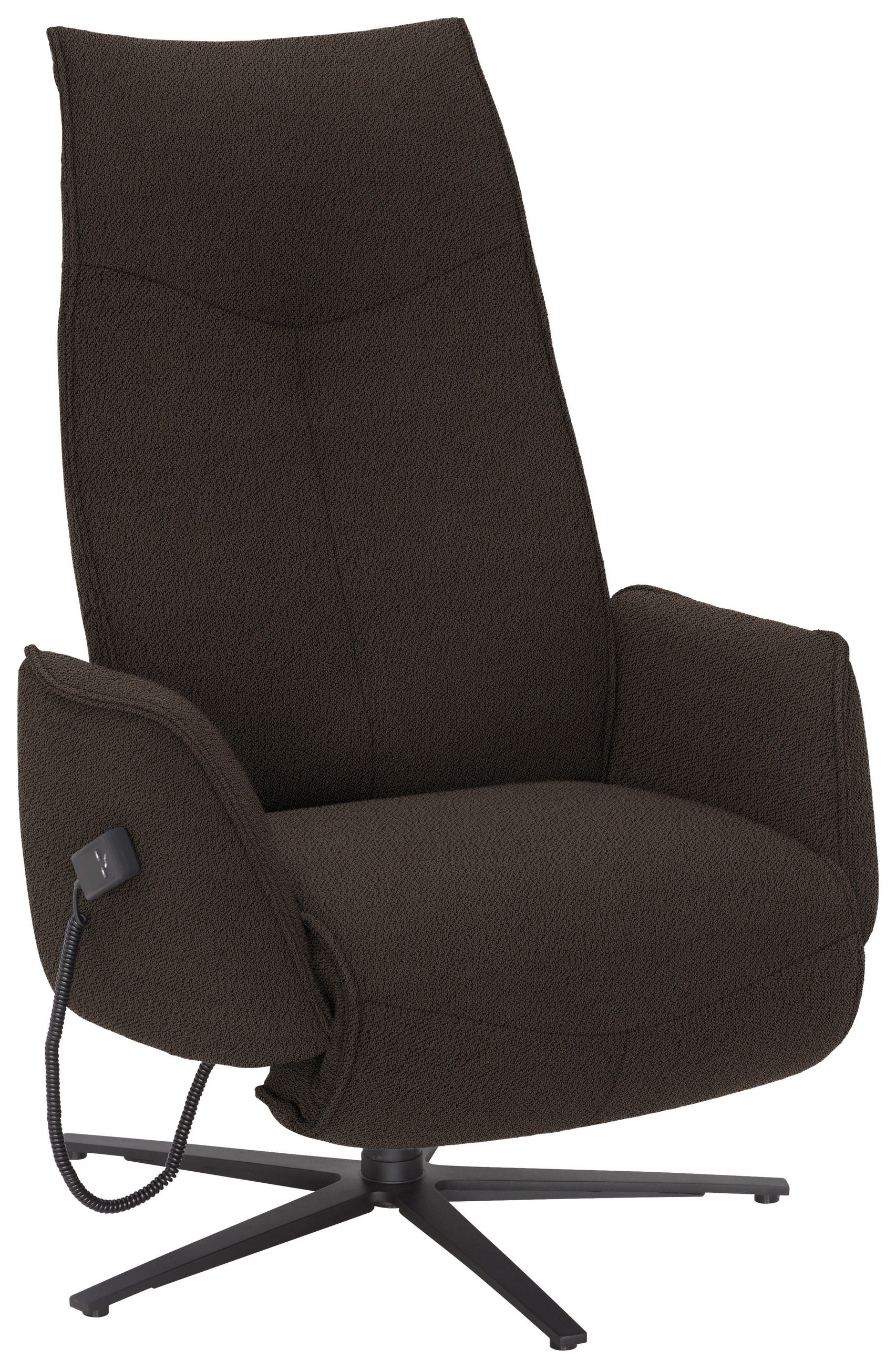 RELAXSESSEL in Textil Dunkelbraun  - Anthrazit/Dunkelbraun, Design, Textil/Metall (71/114/84cm) - Johann Jakob