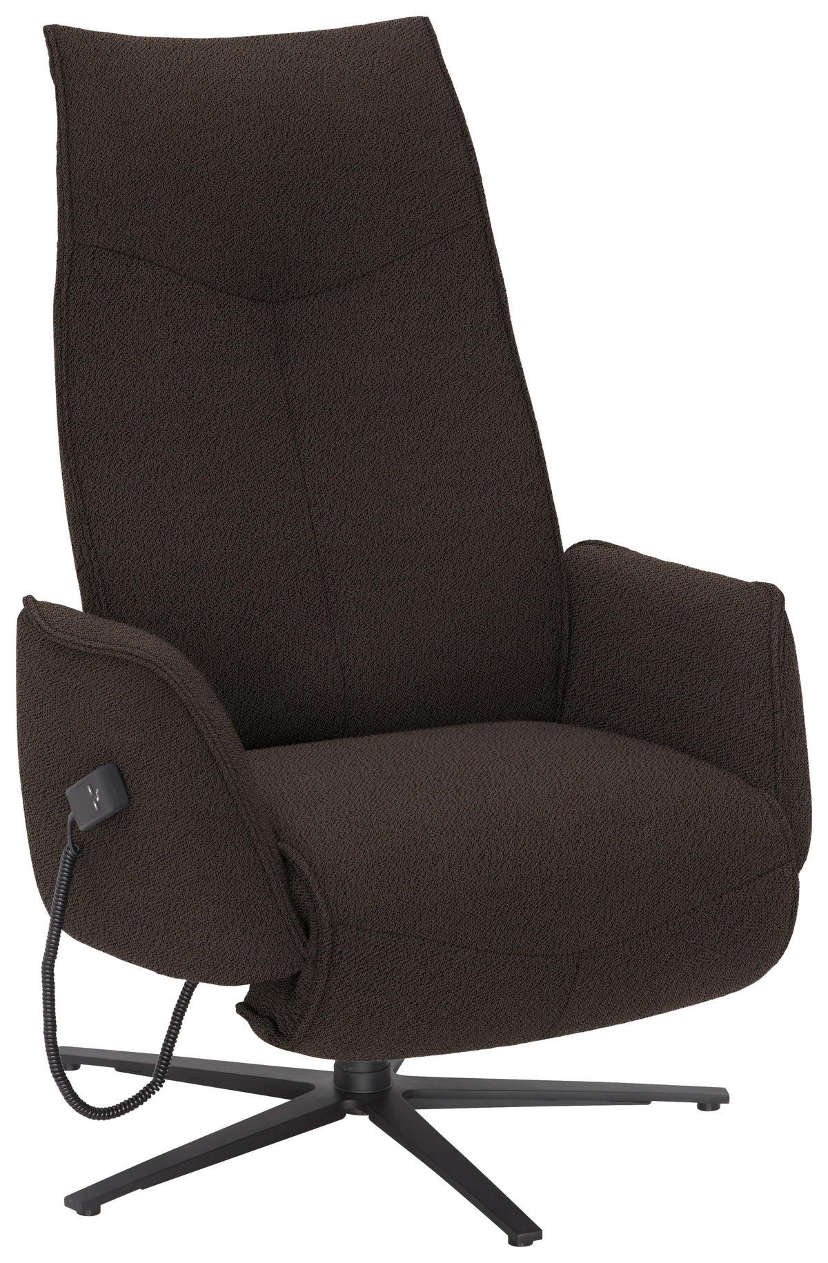 RELAXSESSEL in Textil Dunkelbraun  - Anthrazit/Dunkelbraun, Design, Textil/Metall (71/114/84cm) - Johann Jakob