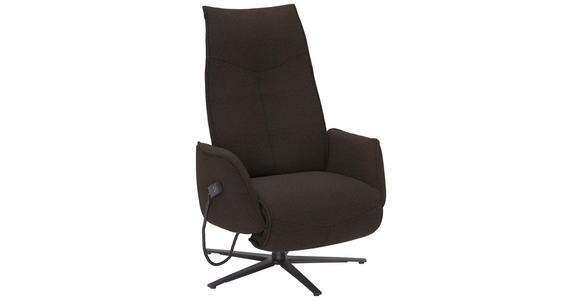 RELAXSESSEL in Textil Dunkelbraun - Anthrazit/Dunkelbraun, Design, Textil/Metall (71/114/84cm) - Johann Jakob