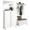 GARDEROBE 5-teilig  in 180/210/40 cm  - Silberfarben/Weiß, Design, Holzwerkstoff (180/210/40cm)