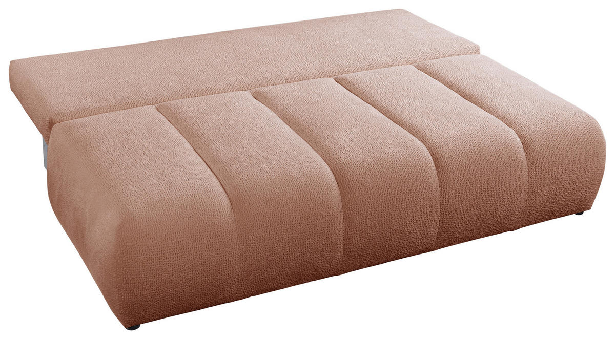 SCHLAFSOFA  mit Bettkasten erhältlich, Bettfunktion erhältlich Struktur Rosa  - Creme/Schwarz, Design, Holz/Textil (209/100/103cm) - MID.YOU