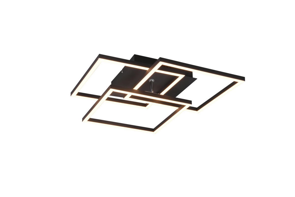 STROPNÍ LED SVÍTIDLO, 41,3/38,5/9,3 cm - antracitová, Trend, kov (41,3/38,5/9,3cm) - Novel