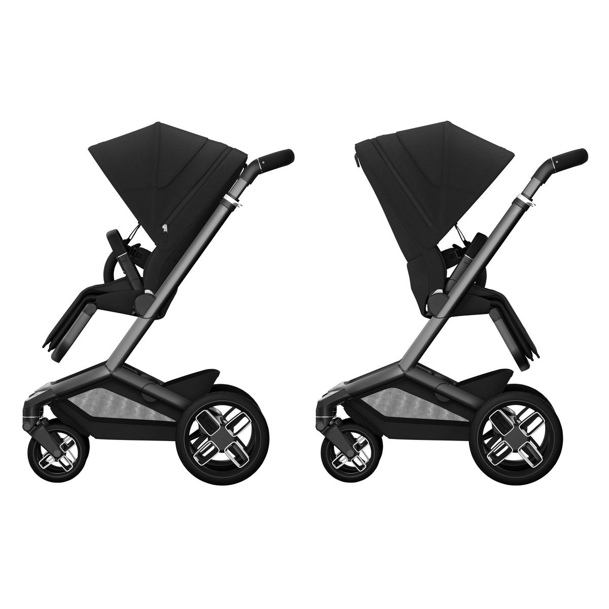 KINDERWAGEN Fame  - Graphitfarben/Schwarz, Basics, Kunststoff/Textil (61.5/110/95,5cm) - Maxi-Cosi