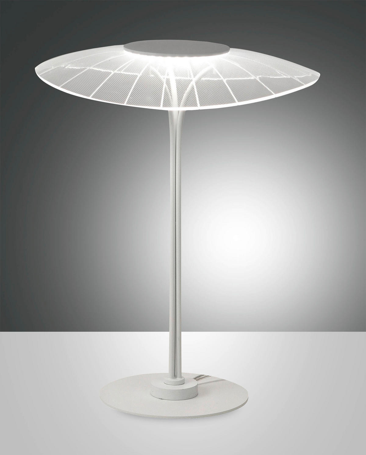 LED-TISCHLEUCHTE Vela 29/23/36,5 cm   - Weiß, Basics, Kunststoff/Metall (29/23/36,5cm) - Fabas Luce