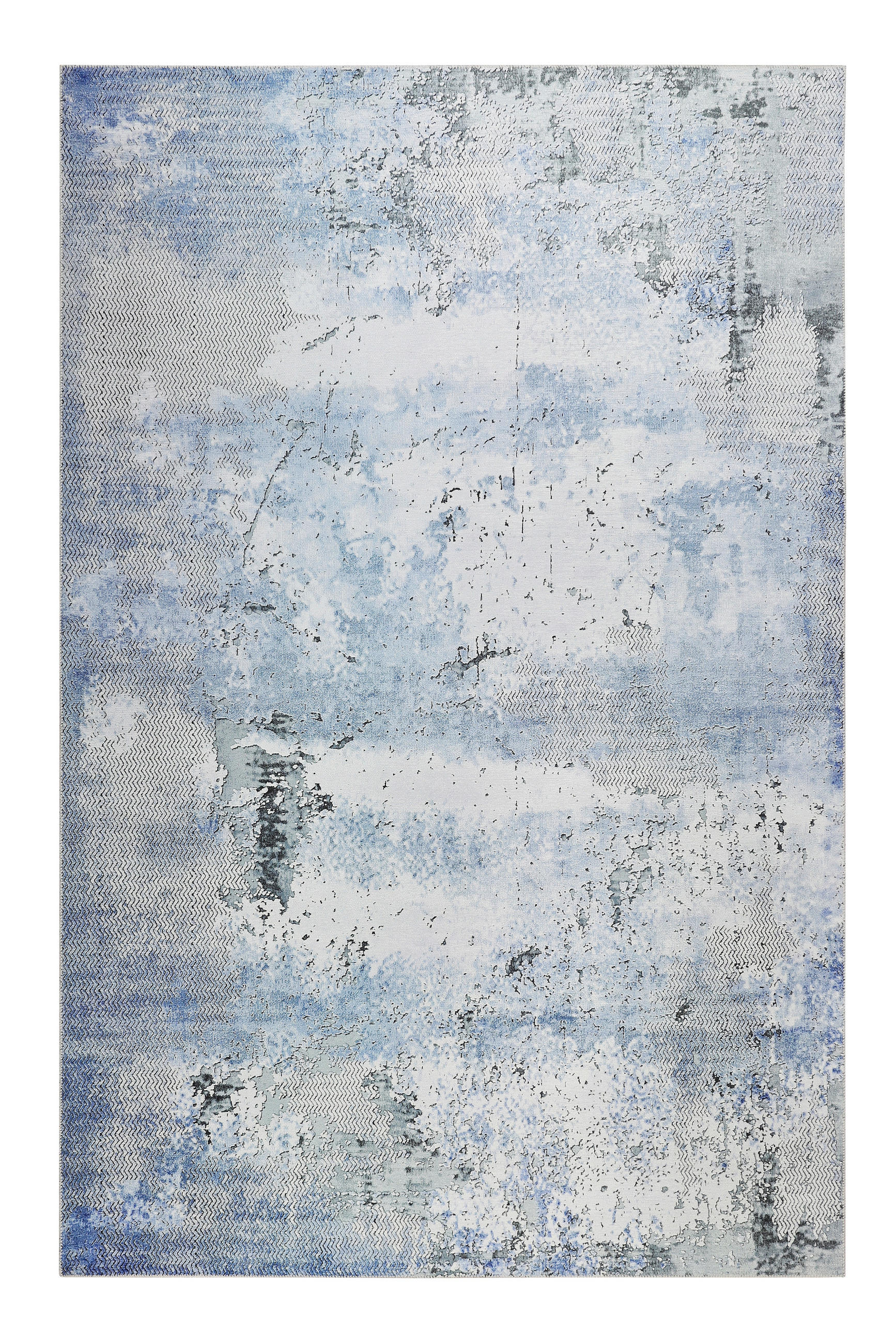 Webteppich Radiate Blau/Grau 80x150 cm
