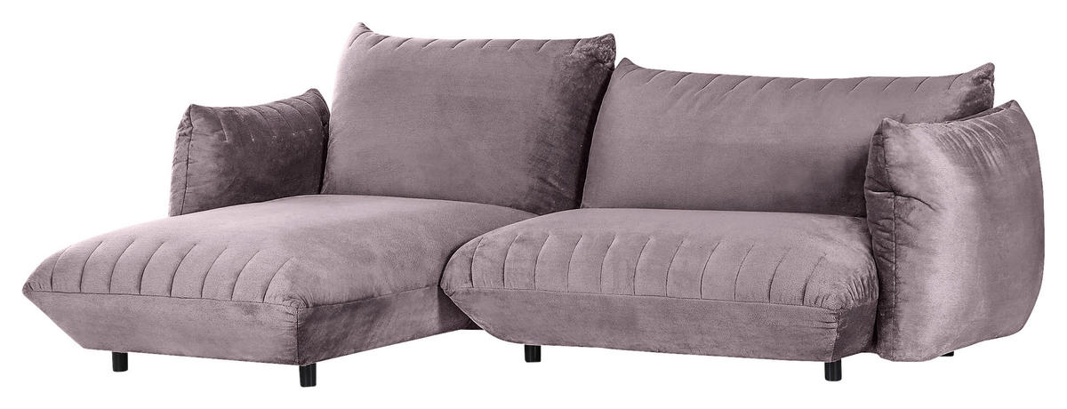 HÖRNSOFFA i plysch grå  - svart/grå, Klassisk, textil/plast (170/270cm) - MID.YOU