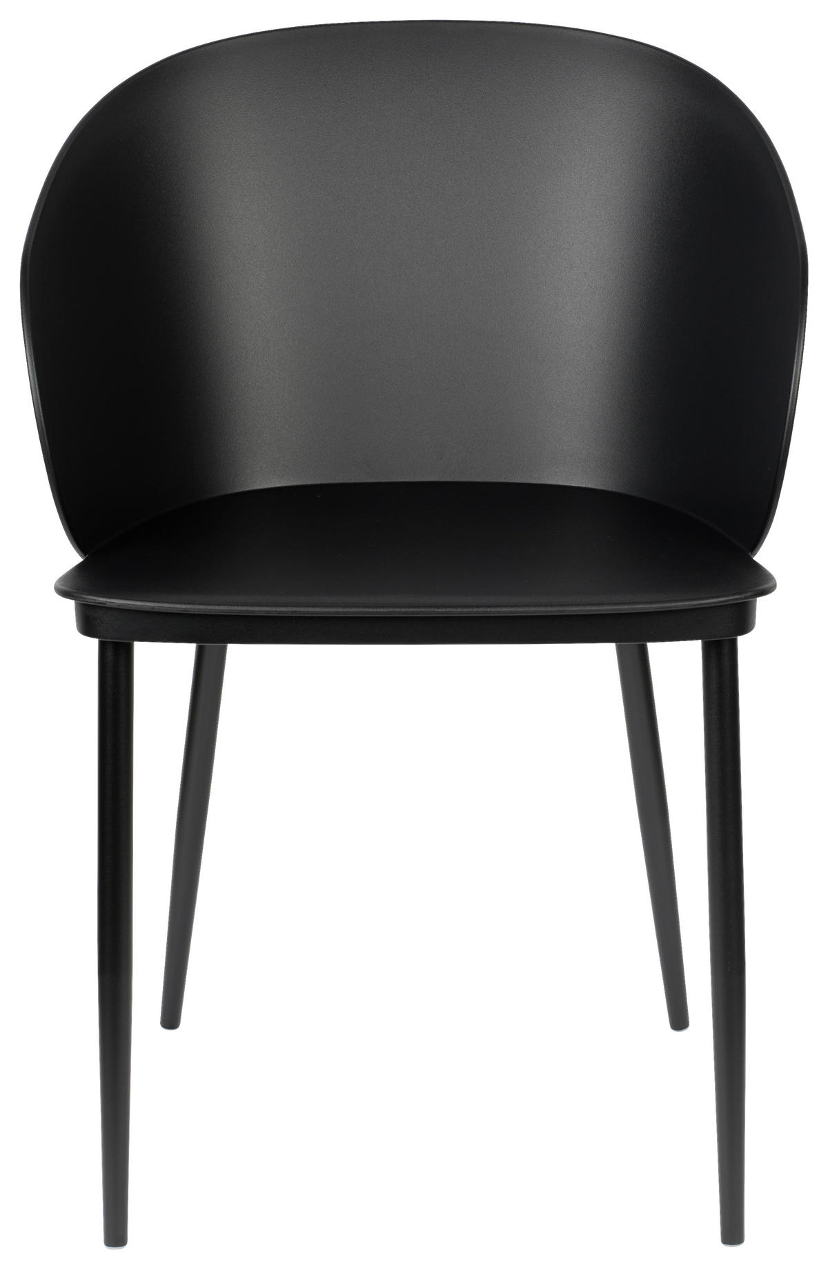 STUHL Schwarz  - Schwarz, KONVENTIONELL, Kunststoff/Metall (57/81/53,5cm) - Livetastic