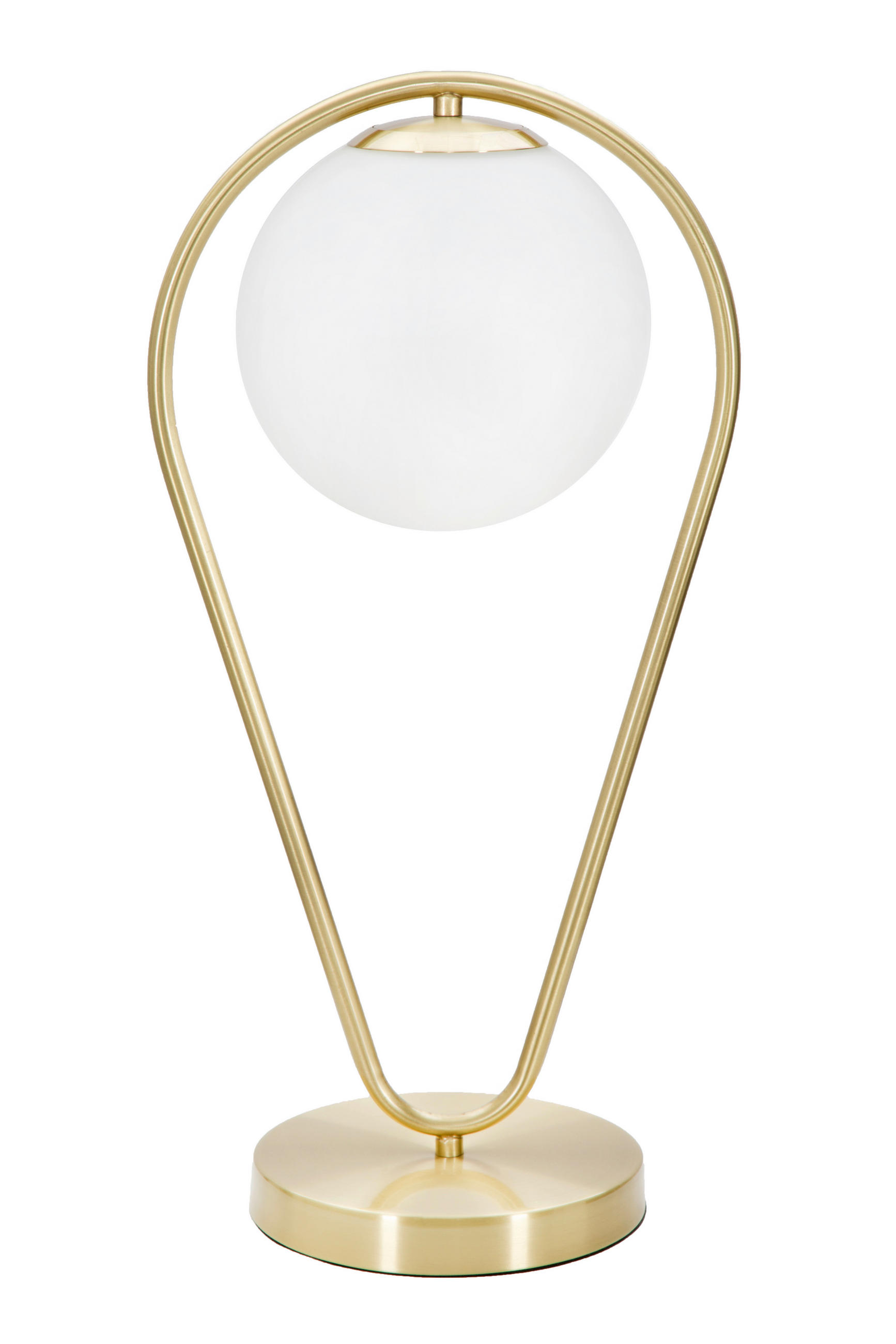 TISCHLEUCHTE 25/18/50 cm  - Goldfarben/Weiß, Trend, Glas/Metall (25/18/50cm) - Mauro Ferretti