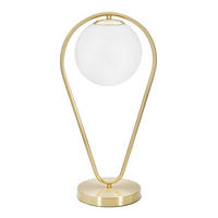 TISCHLEUCHTE 25/18/50 cm  - Goldfarben/Weiß, Trend, Glas/Metall (25/18/50cm) - Mauro Ferretti