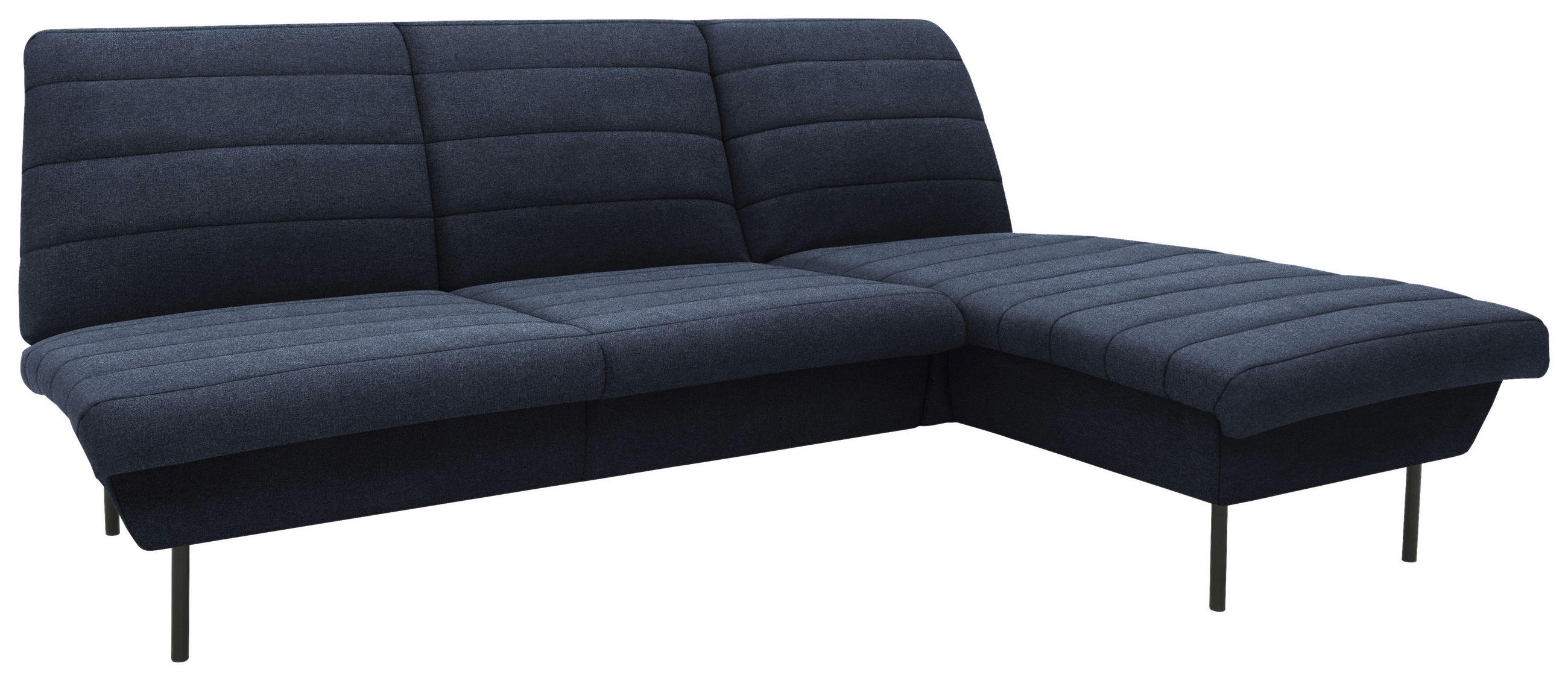 ECKSOFA Looks IX Blau Webstoff - Blau/Schwarz, Design, Textil/Metall (214/92/168cm) - LOOKS by W.Joop