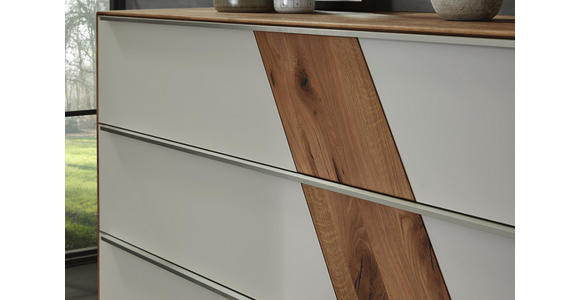 SIDEBOARD Buche massiv geölt Schlammfarben, Buchefarben - Schlammfarben/Edelstahlfarben, Design, Glas/Holz (182/90/47cm) - Valnatura