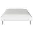 BETT 140/200 cm  in Weiß  - Alufarben/Weiß, Design, Holzwerkstoff/Metall (140/200cm) - Carryhome