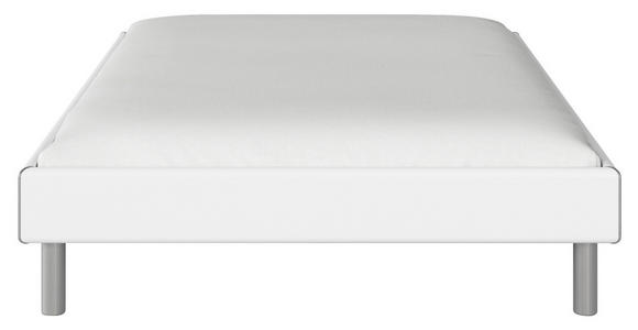 BETT 140/200 cm  in Weiß  - Alufarben/Weiß, Design, Holzwerkstoff/Metall (140/200cm) - Carryhome