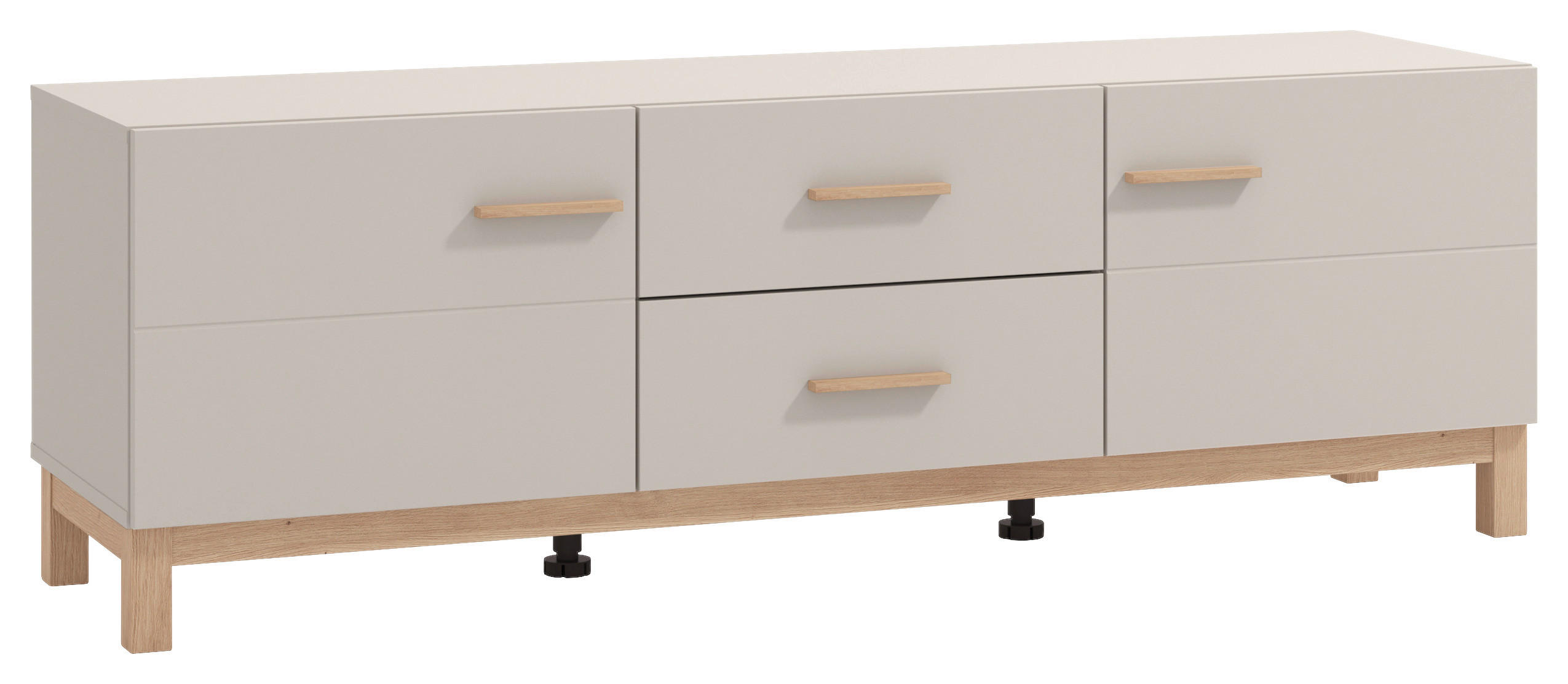 TV-ELEM 154/50,5/41,5 cm  - kasmírszínű/Artisan tölgy, Basics, műanyag/faalapú anyag (154/50,5/41,5cm) - Hom`in