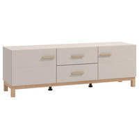 KOMODA POD TELEVIZI, kašmírová, dub artisan, 154/50,5/41,5 cm - kašmírová/dub artisan, Basics, kompozitní dřevo/plast (154/50,5/41,5cm) - Hom`in