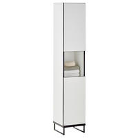 HOCHSCHRANK 30/162/31 cm  - Weiss/Schwarz, Basics, Holzwerkstoff/Metall (30/162/31cm) - MID.YOU