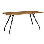 ESSTISCH Eiche rechteckig Schwarz, Eichefarben  - Eichefarben/Schwarz, Design, Holz/Holzwerkstoff (160/90/76cm) - Moderano