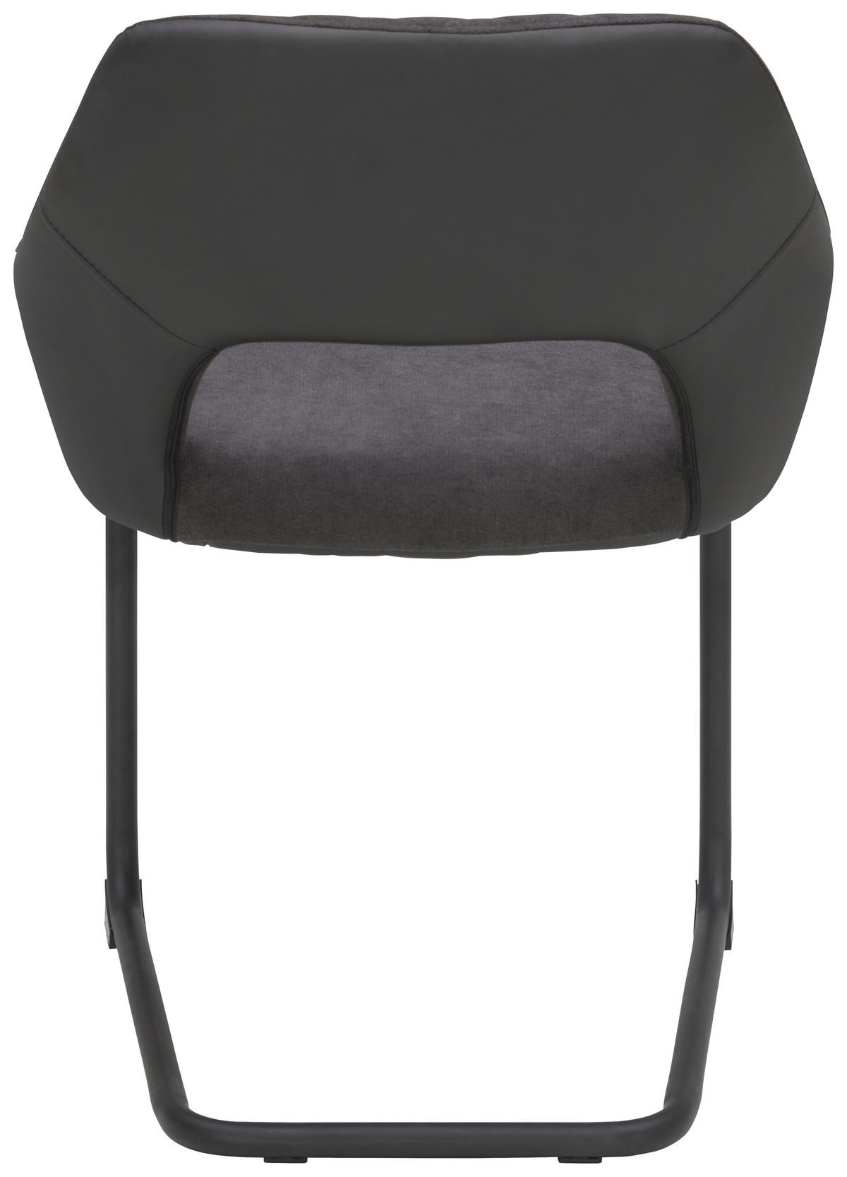 SZÁNKÓTALPAS SZÉK fém, textil antracit, fekete  - fekete/antracit, Design, textil/fém (59,5/83/59cm) - Carryhome