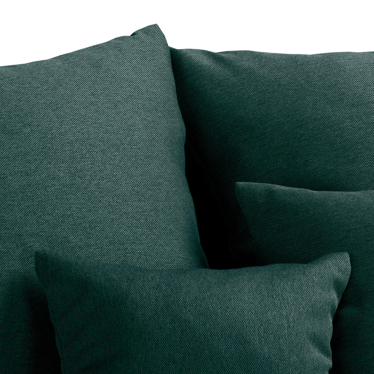 ECKSOFA Naomi in Mikrofaser Petrol Rückenkissen  243/284 cm  - Petrol/Schwarz, Design, Kunststoff/Textil (243/284cm) - P & B