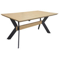 STOL ZA BLAGOVAONICU  prirodne boje, crna  metal, drvni materijal      - prirodne boje/crna, Design, drvni materijal/metal (160-220/90/76cm) - Novel