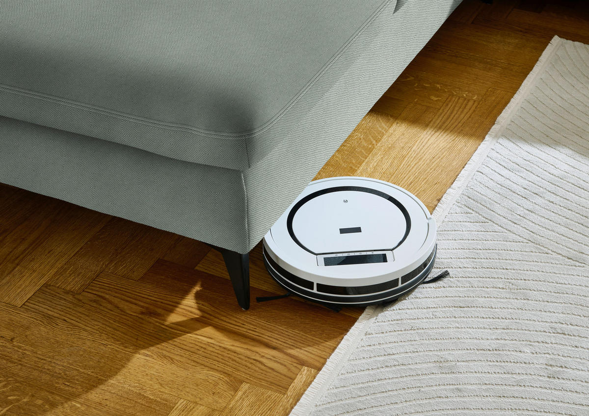 WOHNLANDSCHAFT Chenille Hellgrau  - Hellgrau/Schwarz, Design, Textil/Metall (255/369/198cm) - Beldomo Style