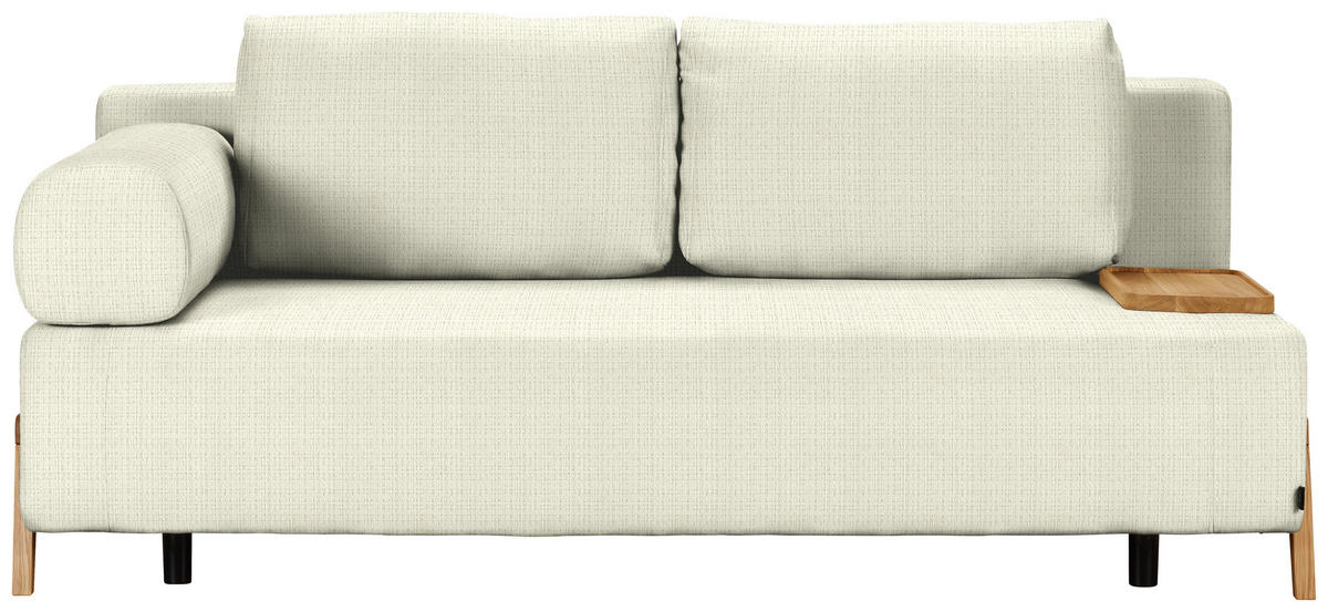 SCHLAFSOFA in Holz, Textil Weiss  - Weiss/Naturfarben, Design, Holz/Textil (211/88/102cm) - Niels Andersson
