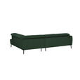 ECKSOFA in Struktur Grün  280/205 cm  - Schwarz/Grün, Design, Textil/Metall (280/205cm) - Xora