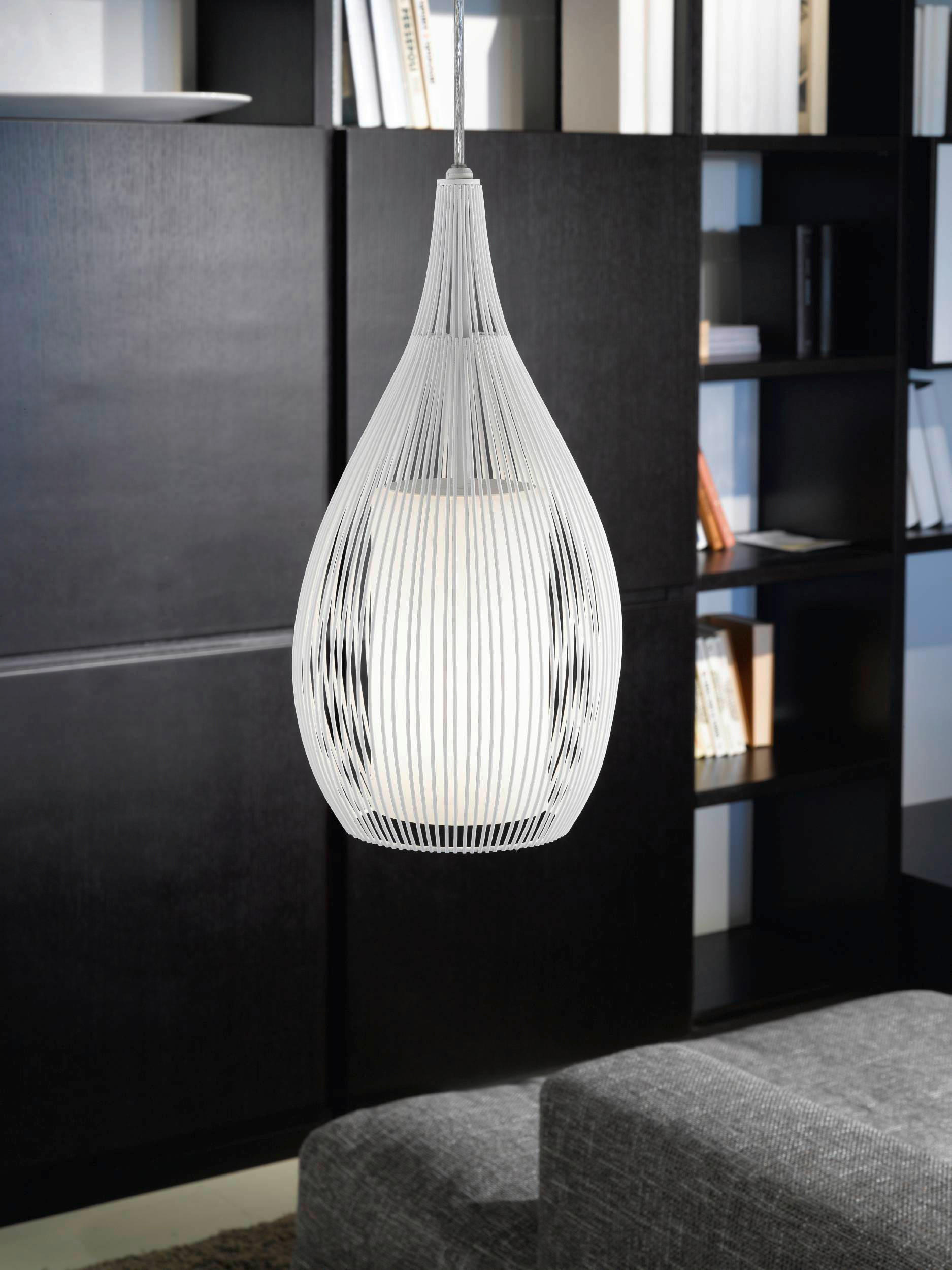 HÄNGELEUCHTE 19/110 cm  - Weiß, Design, Glas/Metall (19/110cm)