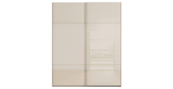 SCHWEBETÜRENSCHRANK 162/223/68 cm 2-türig Champagner - Champagner, KONVENTIONELL, Glas/Holzwerkstoff (162/223/68cm) - Novel