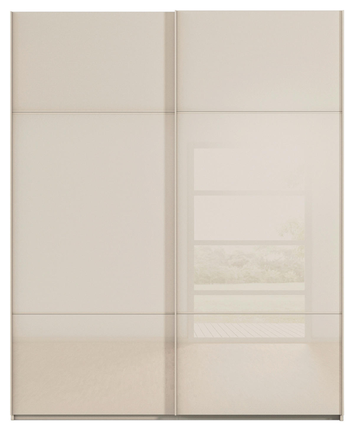 SCHWEBETÜRENSCHRANK  in Champagner  - Champagner, KONVENTIONELL, Glas/Holzwerkstoff (162/223/68cm) - Novel