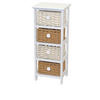 KOMMODE , , 4 Schublade(n)  - Creme/Braun, Design, Holz/Textil (25/30/74cm) - MID.YOU