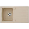 SPÜLE 1712BOSTON86X50B  - Beige, Trend, Glas/Kunststoff (86/20/50cm) - Respekta