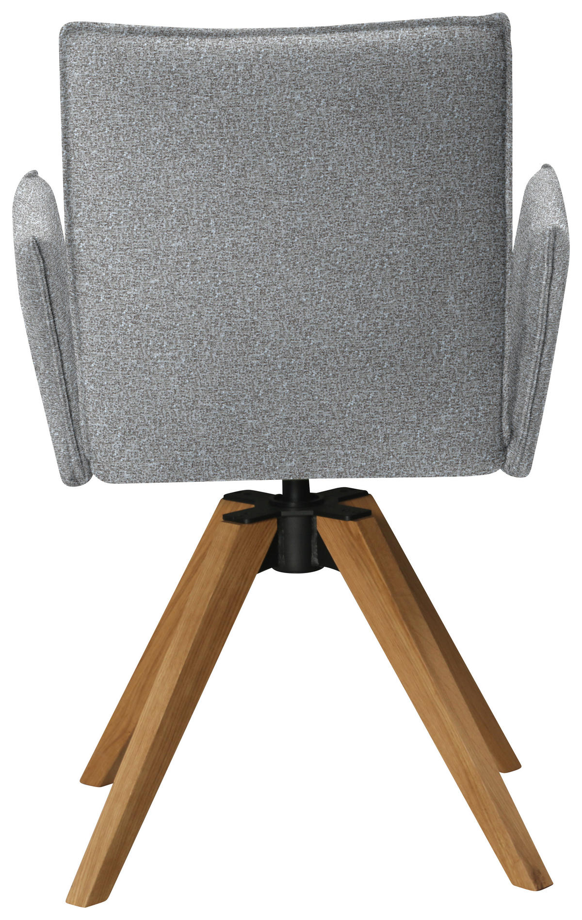 ARMLEHNSTUHL  in Samt  - Eichefarben/Hellgrau, Konventionell, Holz/Textil (64/91/61cm) - Moderano