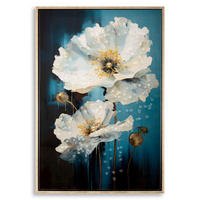 LEINWANDBILD Blumen  - Goldfarben, Basics, Holz/Textil (42/62/3.5cm)