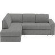 ECKSOFA in Webstoff Hellgrau  - Hellgrau/Schwarz, KONVENTIONELL, Kunststoff/Textil (165/224cm) - Xora