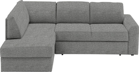 ECKSOFA in Webstoff Hellgrau  - Hellgrau/Schwarz, KONVENTIONELL, Kunststoff/Textil (165/224cm) - Xora