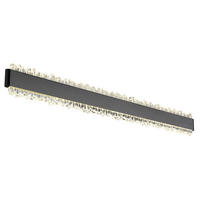 LED-WANDLEUCHTE 70,5/8/4 cm   - Klar/Schwarz, Design, Kunststoff/Metall (70,5/8/4cm) - Globo