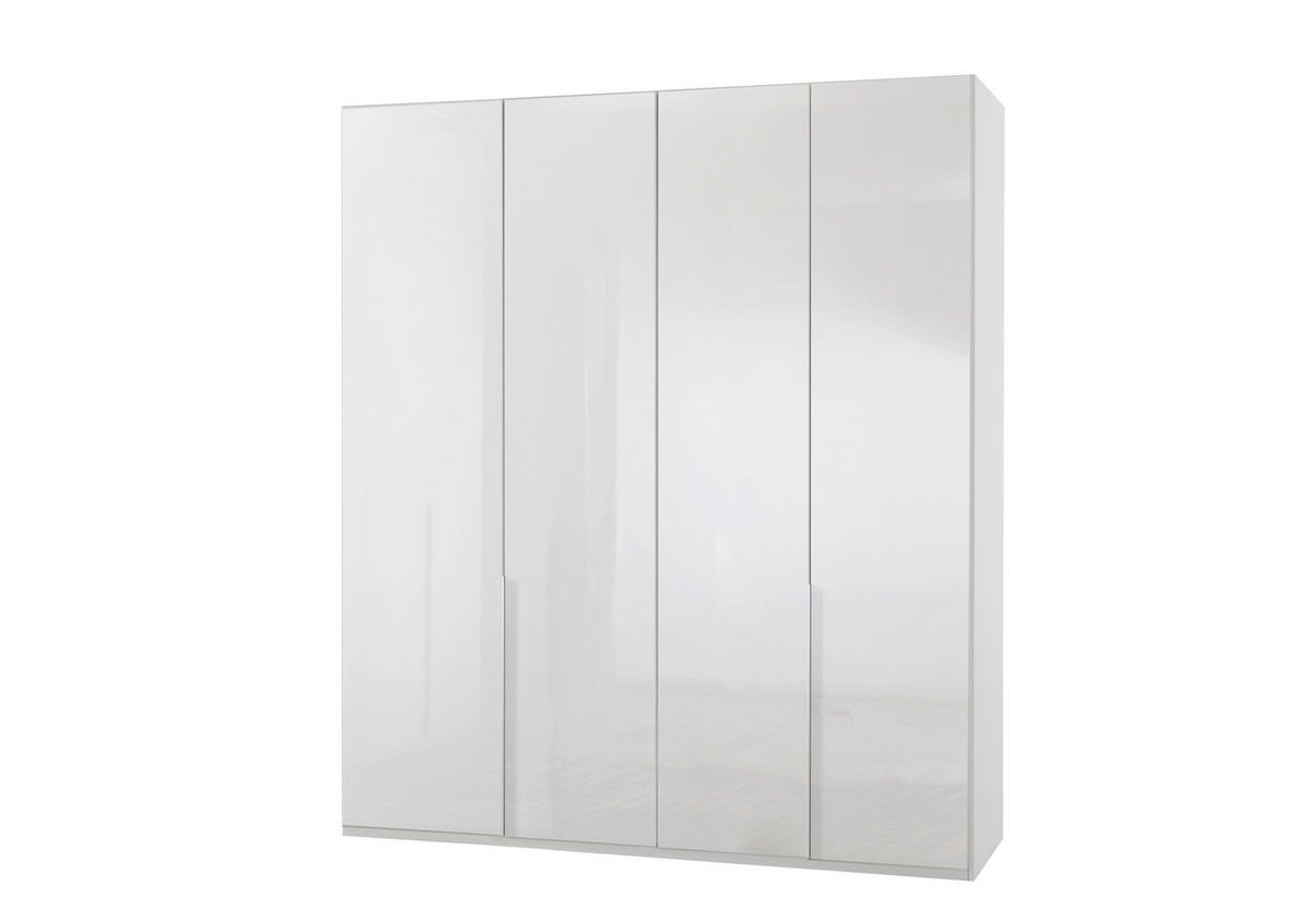 ORMAR SA KLASIČNIM VRATIMA bela  180/236/58 cm  - boja aluminijuma/bela, Dizajnerski, metal/pločasti materijal (180/236/58cm) - Novel