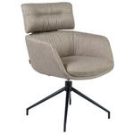 ARMLEHNSTUHL  Stoffauswahl, Sitzfläche 360° drehbar, automatische Rückholfunktion Webstoff  Grau  - Schwarz/Grau, Design, Textil/Metall (62/92/66cm) - Dieter Knoll